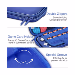 HEYSTOP Carrying Case Compatible with Nintendo Switch Lite, Portable Nintendo Switch Lite Bag for Switch Lite with Storage - Silver