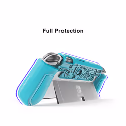 For Nintendo Switch Case TPU Grip Protective shell Shockproof Armor Back Cover for nintendo switch Oled case dust-proof - Switch Oled White