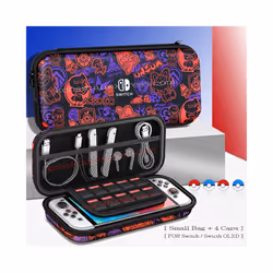 Nintend SwitchOLED Deluxe Game Pattern Carrying Case Hard Cover Shell Storage Shoulder Bag for Nintendo Switch OLED Accessori ...