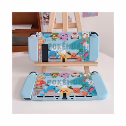 Anime Cartoon Pikachu Protective Shell Cover For Nintendo Switch NS OLED Game Console Controller Gaming Accessorie Split - A, Switch-NS