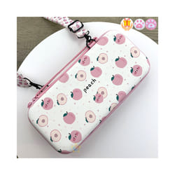 Sakura Pink Portable Storage Bag for Switch Travel Carrying Cherry Blossoms Bag Case for Nintendo SwitchGame - For Switch Peach