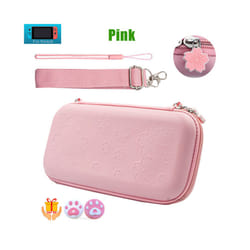 Sakura Pink Portable Storage Bag for Switch Travel Carrying Cherry Blossoms Bag Case for Nintendo SwitchGame - SWITCH PINK