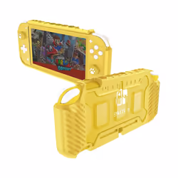 Protective Case for Nintendo Switch Lite Accessories with 3 Game Card Slots Grips Cover for Nintendo Switch Case - yellow