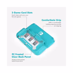 Protective Case for Nintendo Switch Lite Accessories with 3 Game Card Slots Grips Cover for Nintendo Switch Case - coral