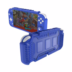 Protective Case for Nintendo Switch Lite Accessories with 3 Game Card Slots Grips Cover for Nintendo Switch Case - blue