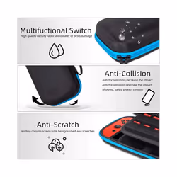 Storage Bag for Nintend Switch Nintendos Switch Console Handheld Carrying Case Pouch For Nintend Switch Console Game Accessories - Blue