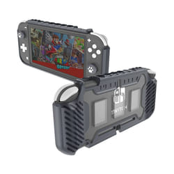 Protective Case for Nintendo Switch Lite Accessories with 3 Game Card Slots Grips Cover for Nintendo Switch Case - dark gray