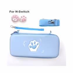 Cat Paw Bag for Nintendos NS Lite Console Joycons Protect Game Bag For NS Switch Storage Bag Lanyad String Game Card Case - B ...