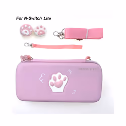 Cat Paw Bag for Nintendos NS Lite Console Joycons Protect Game Bag For NS Switch Storage Bag Lanyad String Game Card Case - P ...