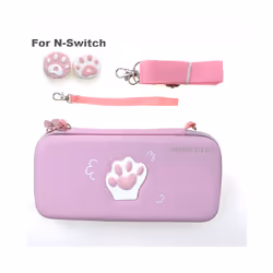 Cat Paw Bag for Nintendos NS Lite Console Joycons Protect Game Bag For NS Switch Storage Bag Lanyad String Game Card Case - P ...
