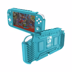 Protective Case for Nintendo Switch Lite Accessories with 3 Game Card Slots Grips Cover for Nintendo Switch Case - turquoise