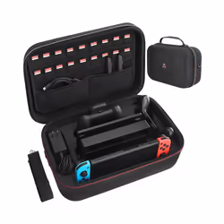 Carrying Storage Case Compatible with Nintendo Switch/Switch OLED Model, Switch Case with Protective Travel Carrying Bag - Bl ...