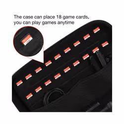 Carrying Storage Case Compatible with Nintendo Switch/Switch OLED Model, Switch Case with Protective Travel Carrying Bag - Black