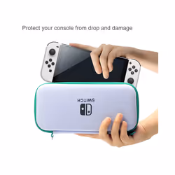 DATA FROG Carrying Case Compatible-Nintendo Switch OLED Storage Pouch Storage Bag for Switch OLED Console Protective Accessories - Gray