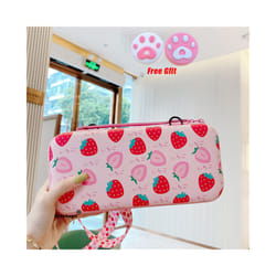 Blue Carry Case Accessories Storage Bag for Nintendos Switch Portable Travel Case for Nitendo Switch Lite Console Accessories - Switch Straberry Bag
