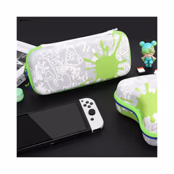 Storage Bag for Nintendo Switch Portable Waterproof Hard Shell for NS Oled Pro Controller/Joycon Carrying Bag - Bag 2-White Zipper