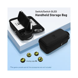 For Nintendo Switch OLED Handheld Storage Bag Large CapacityÂ Carrying Hard Case Built-in Bracket for NS Switch Game Accessories - D