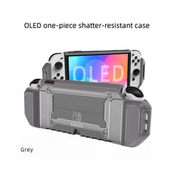 HEYSTOP Protective Cover Case for Nintendo Switch OLED Non-Slip Anti-Fall TPU Protective Shell Compatible with Switch OLED - GRAY