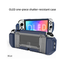 HEYSTOP Protective Cover Case for Nintendo Switch OLED Non-Slip Anti-Fall TPU Protective Shell Compatible with Switch OLED - Blue