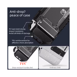 HEYSTOP Protective Cover Case for Nintendo Switch OLED Non-Slip Anti-Fall TPU Protective Shell Compatible with Switch OLED - Blue