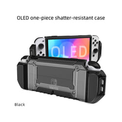 HEYSTOP Protective Cover Case for Nintendo Switch OLED Non-Slip Anti-Fall TPU Protective Shell Compatible with Switch OLED - Black