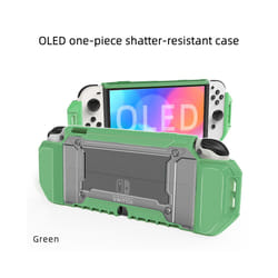HEYSTOP Protective Cover Case for Nintendo Switch OLED Non-Slip Anti-Fall TPU Protective Shell Compatible with Switch OLED - Green