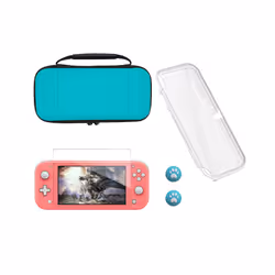 Switch Lite Accessories Bundle - Soft Glitter TPU Protective Case & Screen Protector for Nintendo Switch Lite Carrying Case - ...