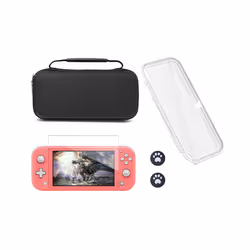 Switch Lite Accessories Bundle - Soft Glitter TPU Protective Case & Screen Protector for Nintendo Switch Lite Carrying Case - ...