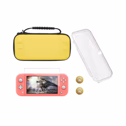 Switch Lite Accessories Bundle - Soft Glitter TPU Protective Case & Screen Protector for Nintendo Switch Lite Carrying Case - ...