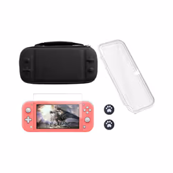 Switch Lite Accessories Bundle - Soft Glitter TPU Protective Case & Screen Protector for Nintendo Switch Lite Carrying Case - ...