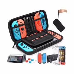 HEYSTOP Switch Carrying Bag for Nintendo Switch Case with  9 in 1 Nintendo Switch Accessories Kit and 6 Pcs Thumb Grip - Blac ...