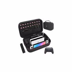 Carrying Storage Case Compatible with Nintendo Switch & OLED Model, Switch Case with 18 Game Cartridges Protective Travel - B ...