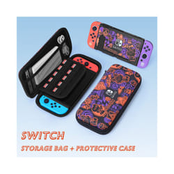 Scarlet Violet For Nintendo Switch OLED EVA Carrying Case Set Bag Base Housing Keycap Shell Game Accessories - Switch Bag-Case