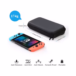 HEYSTOP Switch Carrying Bag for Nintendo Switch Case with  9 in 1 Nintendo Switch Accessories Kit and 6 Pcs Thumb Grip - Ocean
