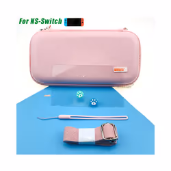 Blue Carry Case Accessories Storage Bag for Nintendos Switch Portable Travel Case for Nitendo Switch Lite Console Accessories ...