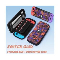 Scarlet Violet For Nintendo Switch OLED EVA Carrying Case Set Bag Base Housing Keycap Shell Game Accessories - SW OLED Bag-Case