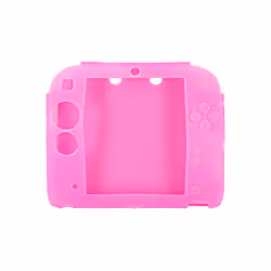 2DS EVA Protector Hard Travel Carry Case cover Pouch bag Clear Touch Film Screen Guard Silicone Case For Nintendo Nintend - Red silicone case