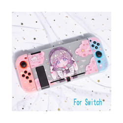 Sakura Matte Transparent TV Dock Hard Case Crystal Shell for Nintendo Switch Oled NS Joy-Con Controller TPU Soft Cover Protector - For Switch