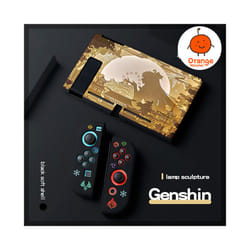Soft Protective Cover For NS Switch/oled Genshin Anime Characters TPU Material Anti-slide Washable Anti-fall Decorative - Black