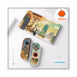 Soft Protective Cover For NS Switch/oled Genshin Anime Characters TPU Material Anti-slide Washable Anti-fall Decorative - Whi ...