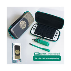 For Nintendo Switch Case Storage Bag for The Legend of Zelda Tears of the Kingdom Theme Switch Oled Game Hard Box Accessories - black