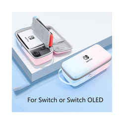 New Nintend Switch Handheld Storage Bag Portable Carrying Case Travel Pouch for Nintendo Switch Console Game Accessories - Pink Blue
