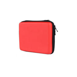 2DS EVA Protector Hard Travel Carry Case cover Pouch bag Clear Touch Film Screen Guard Silicone Case For Nintendo Nintend - Red bag