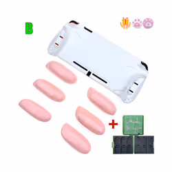 TPU GripCase For Nintendo Switch MaxCarry Protective Case Shell Ergonomic Handle Grip with Replaceable Grips + Game Card - Wh ...