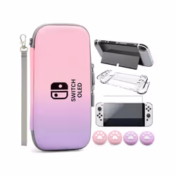 Carrying Case Storage Bag for Nintendo Switch OLED Travel Protective Case Hard Shell Cover Portable Pouch Switch Accessories ...