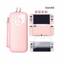 For Nintendo Switch OLED Paw Carry Case Bag Soft Protective Skin Cover For NintendoSwitch OLED Accessories Storage - Pack A