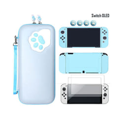 For Nintendo Switch OLED Paw Carry Case Bag Soft Protective Skin Cover For NintendoSwitch OLED Accessories Storage - Pack B