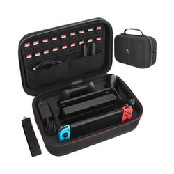 Carrying Storage Case Compatible with Nintendo Switch/Switch OLED Model, Switch Case with Protective Travel Carrying Bag - Black