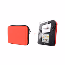 2DS EVA Protector Hard Travel Carry Case cover Pouch bag Clear Touch Film Screen Guard Silicone Case For Nintendo Nintend - R ...