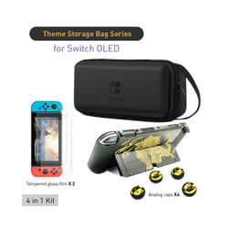 ) For Nintendo Switch OLED Handheld Storage Bag Large CapacityÂ Carrying Hard Case Built-in Bracket for NS Switch Game Accessories - E(SWITCH OLED